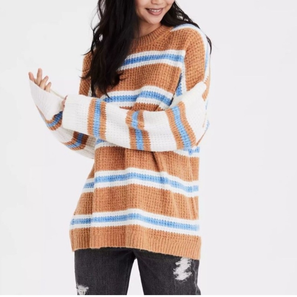 American Eagle Outfitters l Crewneck l Striped Sweater l Size: Medium